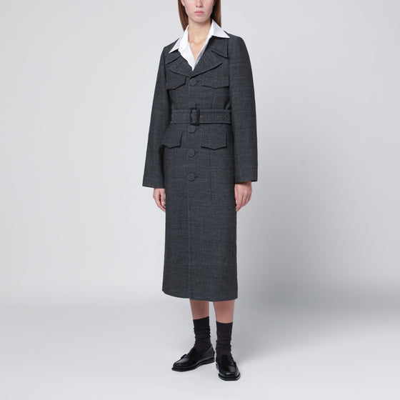 NAMACHEKO Grey wool coat with belt