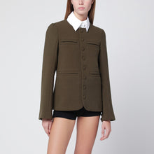  NAMACHEKO Moss green wool-blend jacket