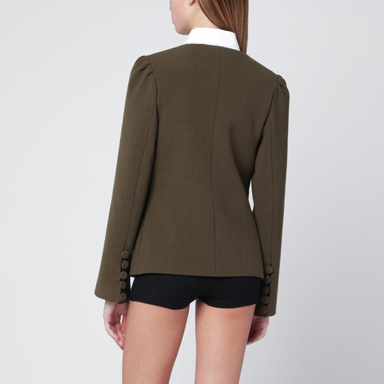 NAMACHEKO Moss green wool-blend jacket