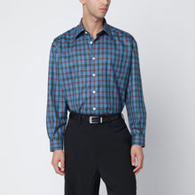  NAMACHEKO Light blue shirt with check pattern
