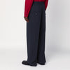 NAMACHEKO Midnight blue striped wool trousers