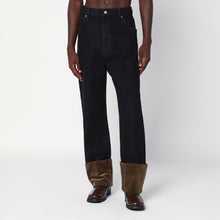  NAMACHEKO Black jeans with velvet hem
