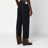 NAMACHEKO Black jeans with velvet hem