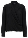 Theory Pk Label Wrap Blouse
