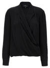 Theory Pk Label Wrap Blouse