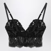 Dolce & Gabbana Dolce&Gabbana Black bralette top in silk satin and lace