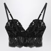 Dolce & Gabbana Dolce&Gabbana Black bralette top in silk satin and lace