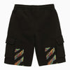 Off White Off-White™ Black cotton shorts with Sketch logo