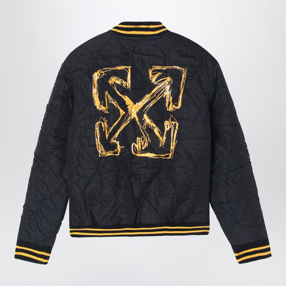 Off White Off-White™ Black/yellow nylon bomber jacket