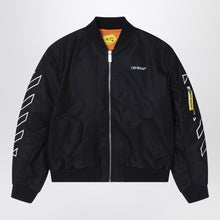  Off White Off-White™ Black Bookish Diagonal bomber jacket