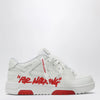 Off White Off-White™ White/red Out Of Office For Walking sneakers