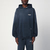 Represent Washed blue oversized hooded sweatshirt