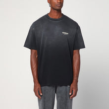  Represent Washed black cotton T-shirt with logo