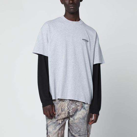 Represent Grey cotton T-shirt with logo