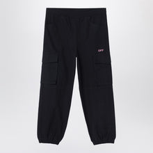  Off White Off-White™ Black jogging cargo trousers with logo