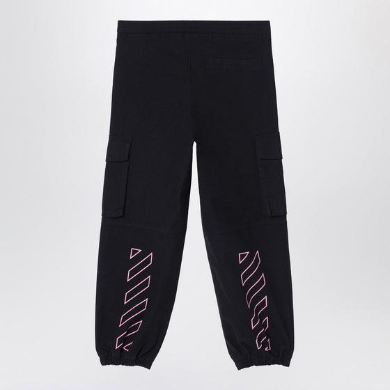 Off White Off-White™ Black jogging cargo trousers with logo
