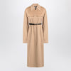 Sportmax Camel-coloured wool coat