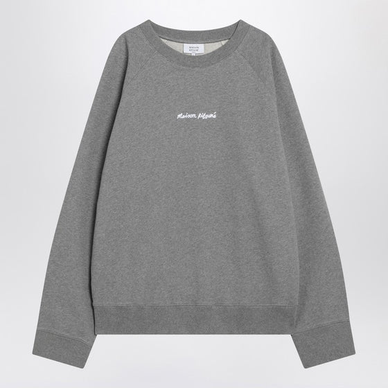Maison Kitsuné Grey cotton crew-neck sweatshirt