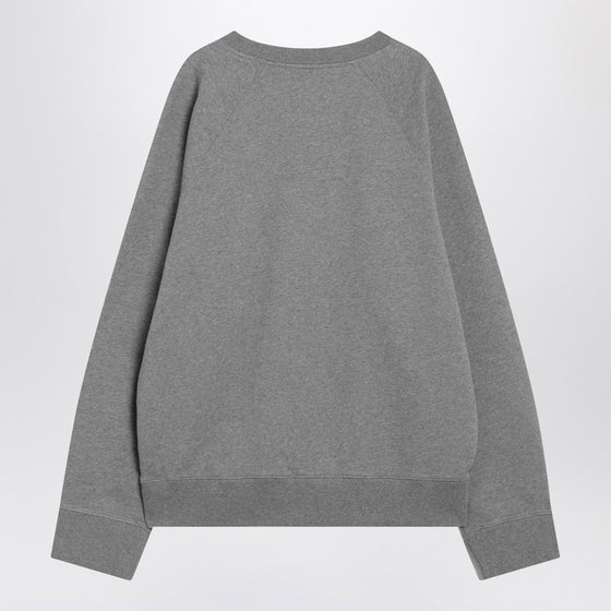 Maison Kitsuné Grey cotton crew-neck sweatshirt