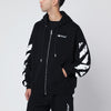 Off White Off-White™ Black zip-up hoodie with logo print