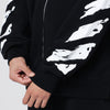 Off White Off-White™ Black zip-up hoodie with logo print