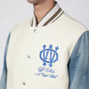 Off White Off-White™ Ivory bomber jacket with denim sleeves