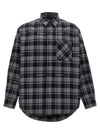 Off White Check Flannel Padded Jacket