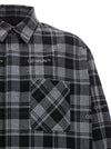 Off White Check Flannel Padded Jacket