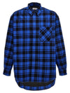 Off White Check Flannel Overshirt