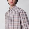 Off White Off-White™ Pink check-pattern shirt with logos