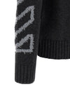 Off White Diag Arrow Fuzzy Sweater With Intarsia