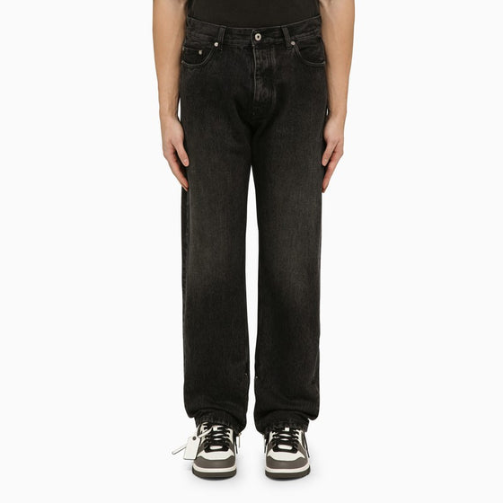 Off White Off-White™ Black jeans with logo patch