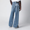 Off White Off-White™ Wide-leg light blue jeans with logo