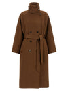 Alberto Biani Double-breasted Belted Coat