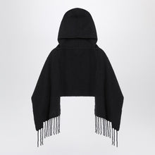  Destin Black wool hooded cape