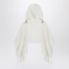 Destin White wool hooded cape