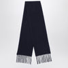 Destin Navy blue wool and cahsmere scarf