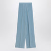 Max Mara Pianoforte Wide-leg sky blue trousers in silk