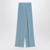 Max Mara Pianoforte Wide-leg sky blue trousers in silk