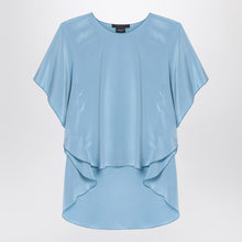  Max Mara Pianoforte Light blue flowy silk blouse