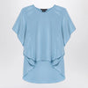 Max Mara Pianoforte Light blue flowy silk blouse
