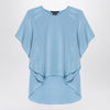 Max Mara Pianoforte Light blue flowy silk blouse