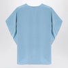 Max Mara Pianoforte Light blue flowy silk blouse