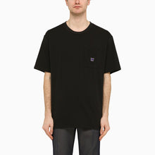  Needles Black crew-neck t-shirt with embroidery
