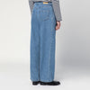 Maison Kitsuné Wide pleated blue jeans