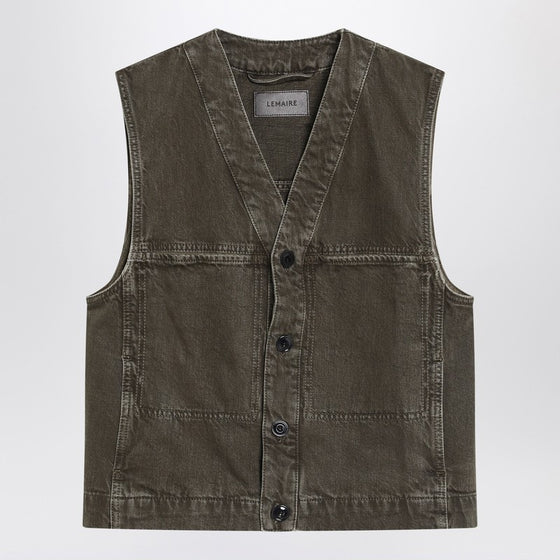 LEMAIRE Moss green denim vest