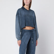  Off White Off-White™ Cropped blue washed-effect sweatshirt