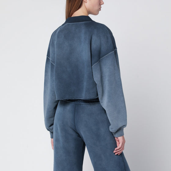 Off White Off-White™ Cropped blue washed-effect sweatshirt