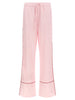 Off White Jacquard Satin Pajama Pants