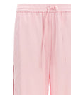 Off White Jacquard Satin Pajama Pants